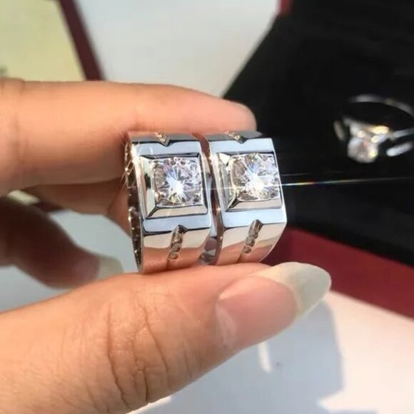 ๐ Classic Style 1.25 CTW. Diamond Band / Ring, Stamped 925 Sterling Silver ๐ - Picture 8 of 9